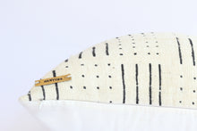 Load image into Gallery viewer, Mudcloth Throw Pillow - White Minimalist
